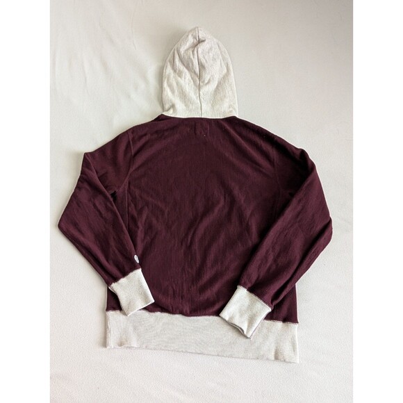 Todd Snyder Champion Men Sweatshirt Medium Burgundy Gray Hoodie Bobcat Pullover - Picture 2 of 8